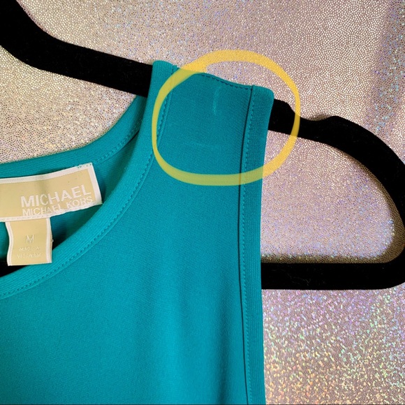 Michael Kors | Tile Blue Dress with Side Buckle - Picture 6 of 8